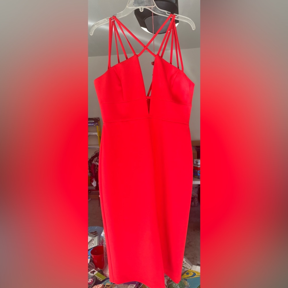 Candy Apple Red BCBGMAXAZRIA party dress!!